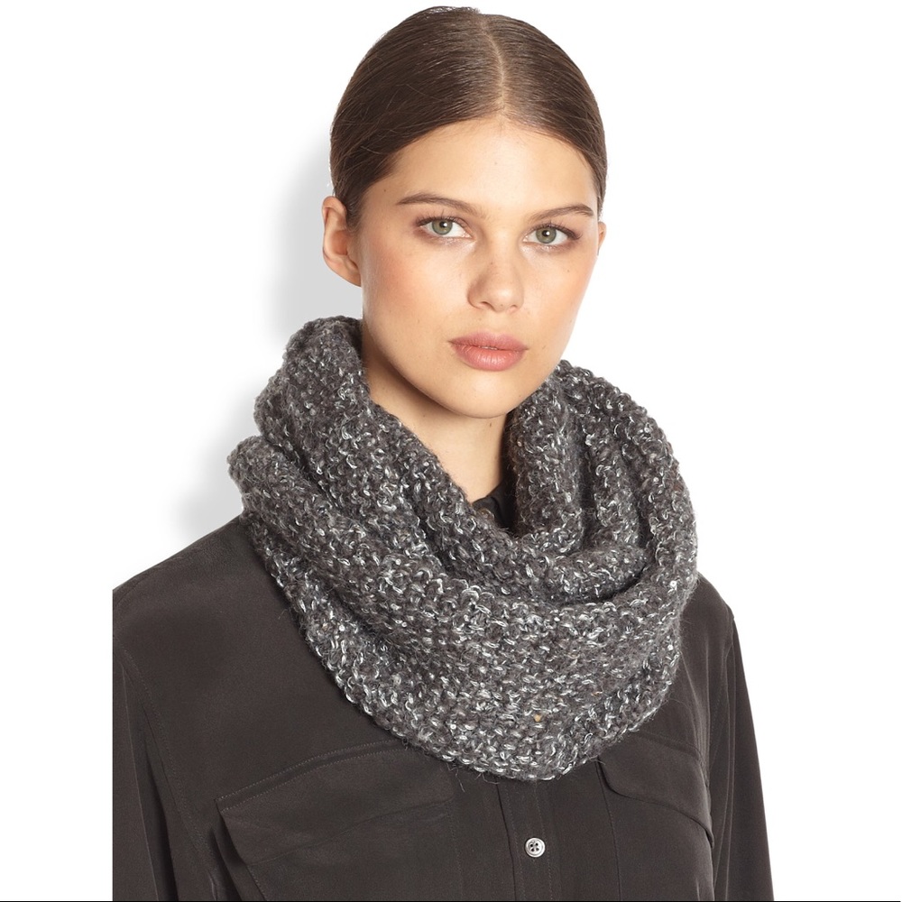 Genie by Eugenia Kim Sequin Cowl Scarf Charcoal OS - Picture 8 of 8